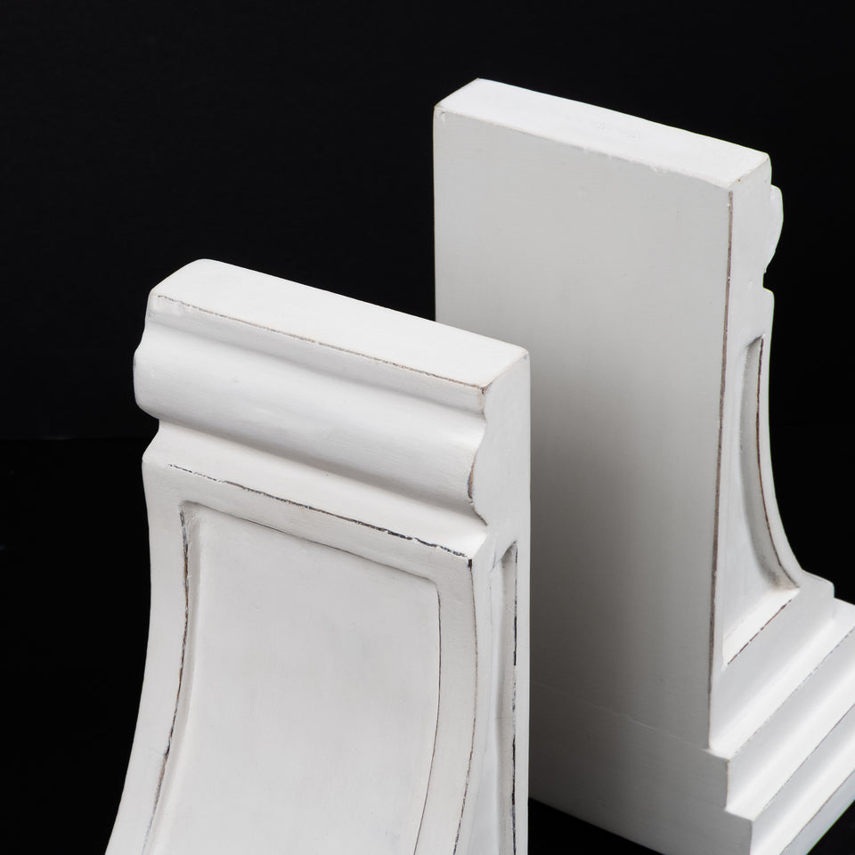 Carved Corbel Style Wood Bookends