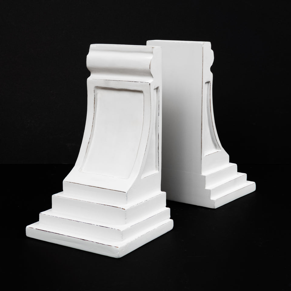 Carved Corbel Style Wood Bookends