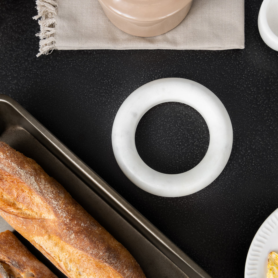 Rondo Open Circle Marble Trivet Small