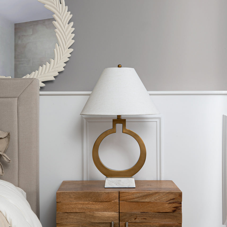 Elysian Brass Illusion Vase Lamp