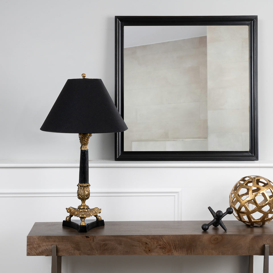 Elegance Noir Tall Baroque Lamp