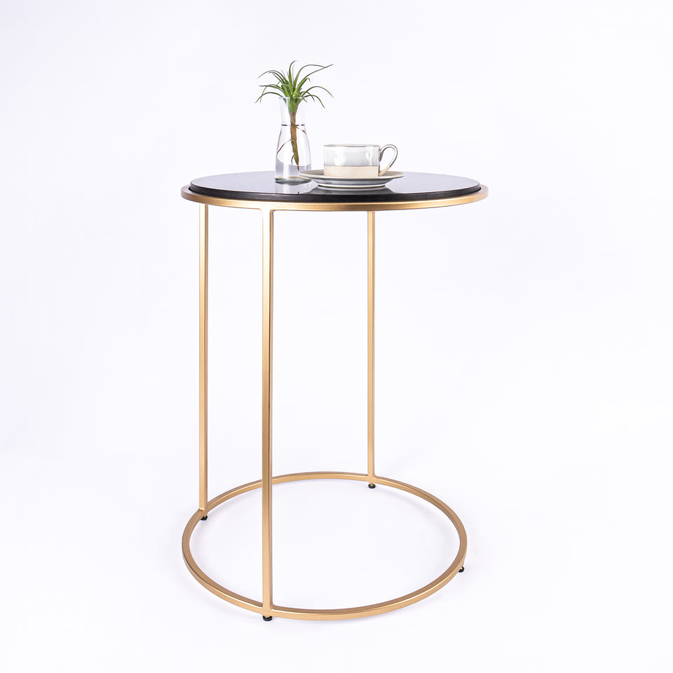 Round C Table Gold Base