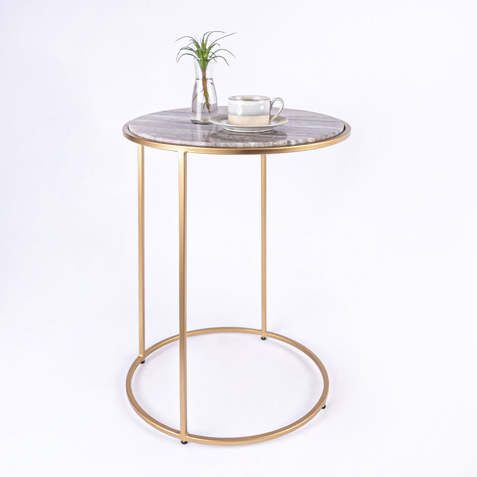 Round C Table Gold Base