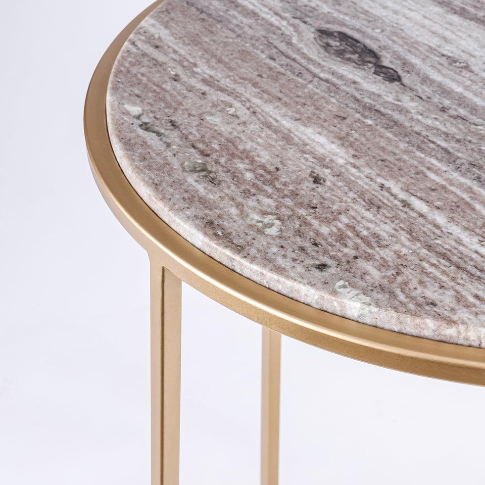 Round C Table Gold Base