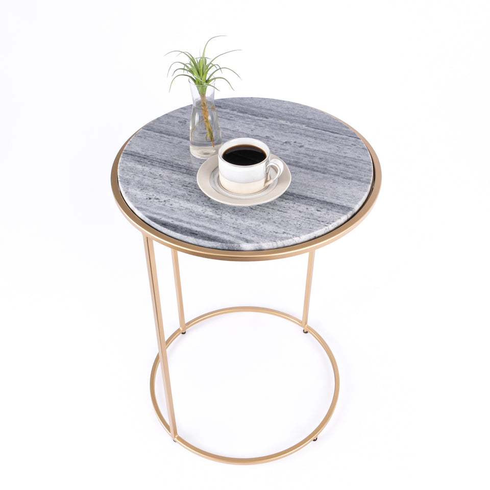 Round C Table Gold Base