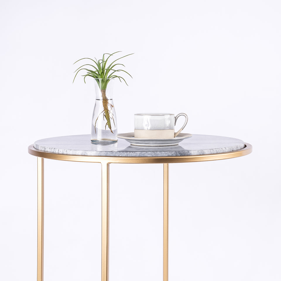 Round C Table Gold Base