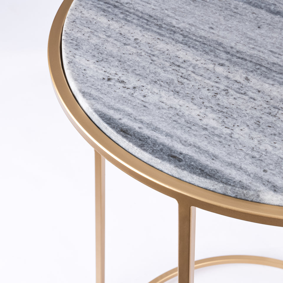 Round C Table Gold Base