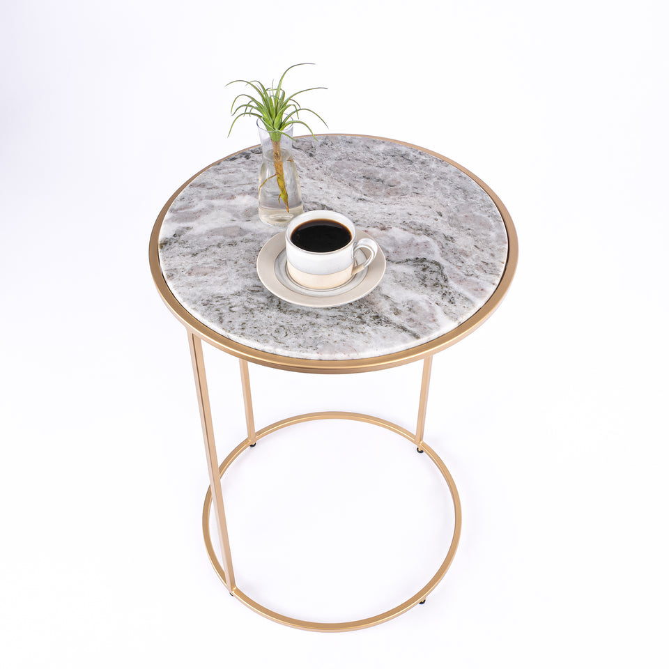 Round C Table Gold Base
