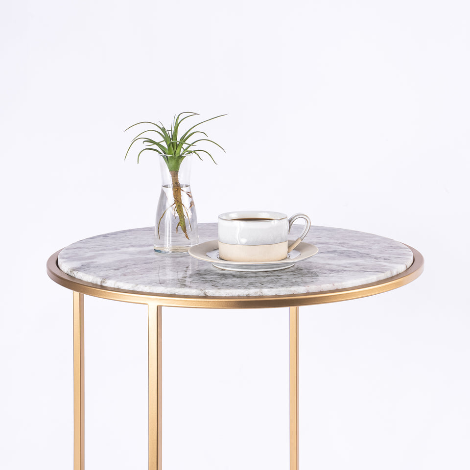 Round C Table Gold Base
