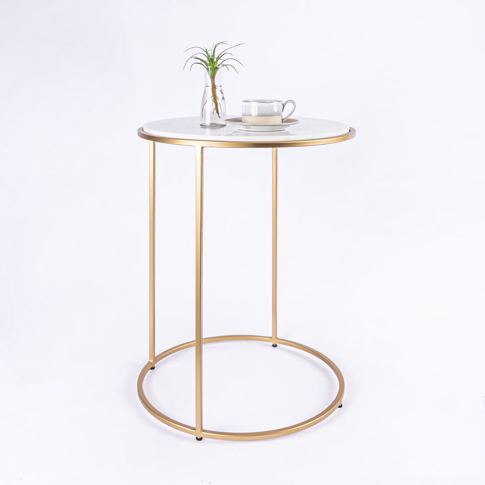 Round C Table Gold Base
