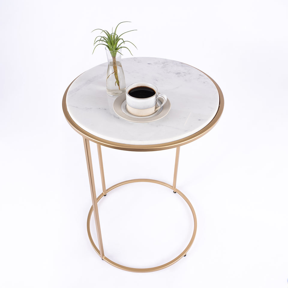 Round C Table Gold Base