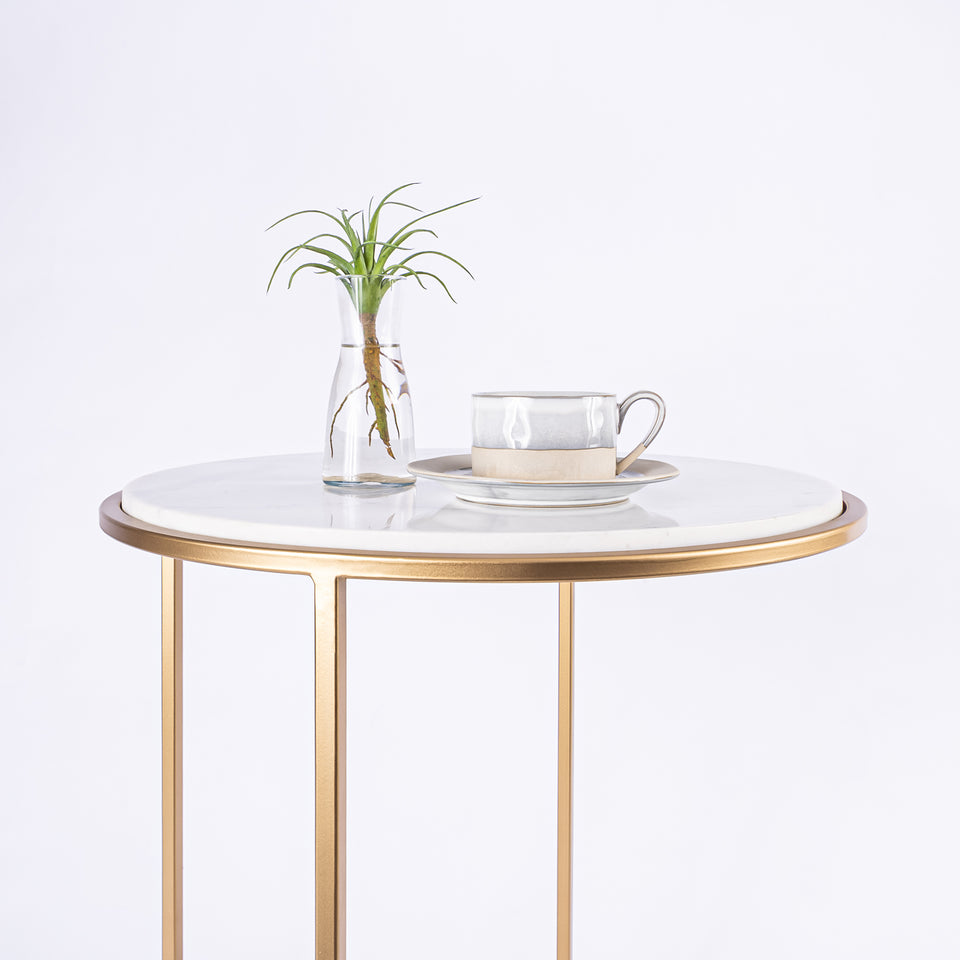 Round C Table Gold Base