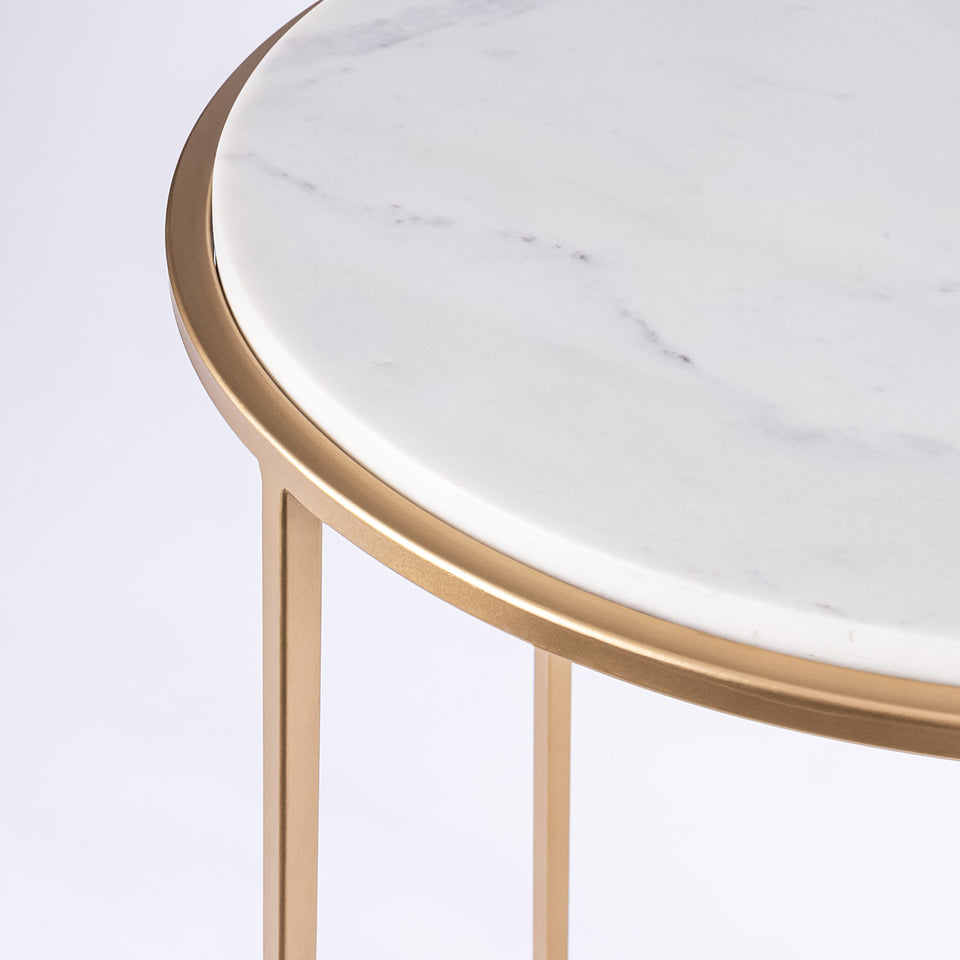 Round C Table Gold Base