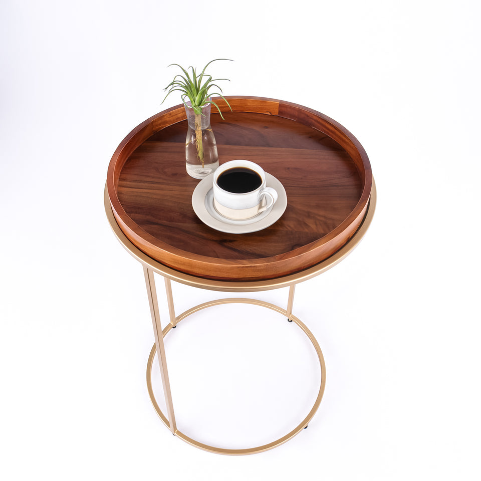 Round C Table Gold Base