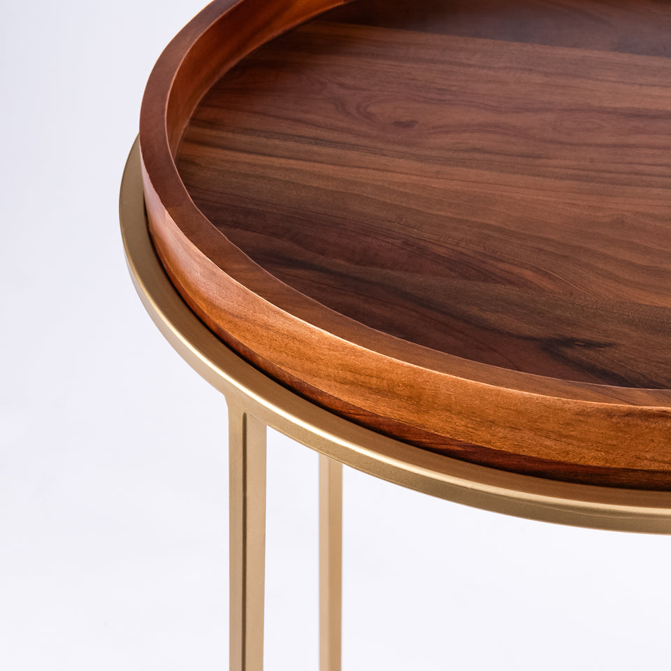 Round C Table Gold Base