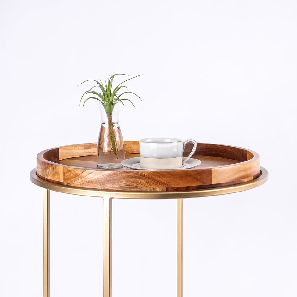 Round C Table Gold Base