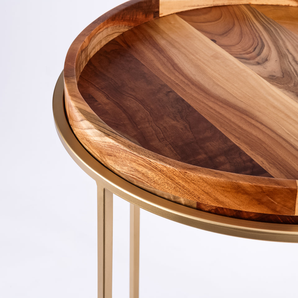 Round C Table Gold Base