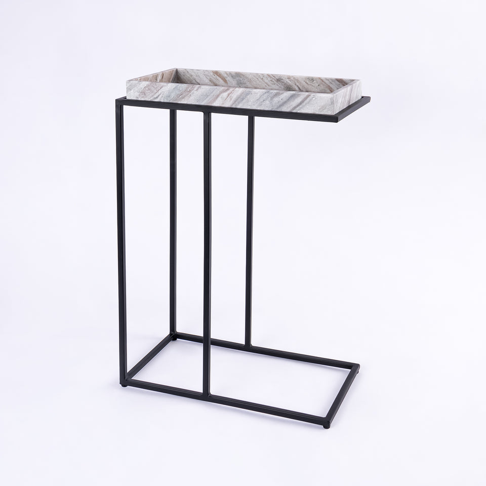 Rectangular Tray C-Table Black Base