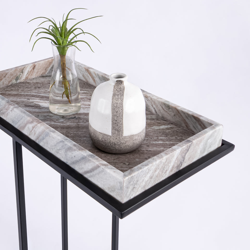 Rectangular Tray C-Table Black Base