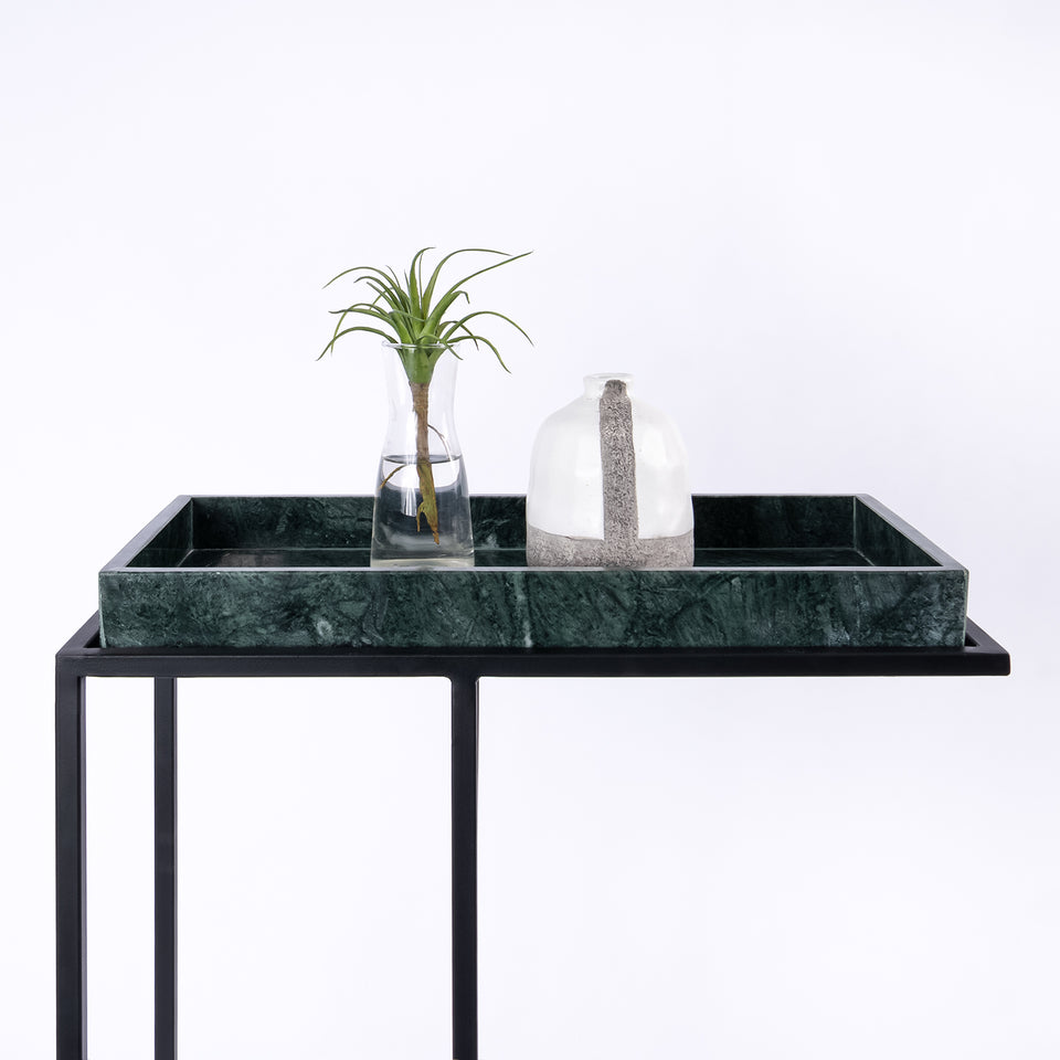 Rectangular Tray C-Table Black Base