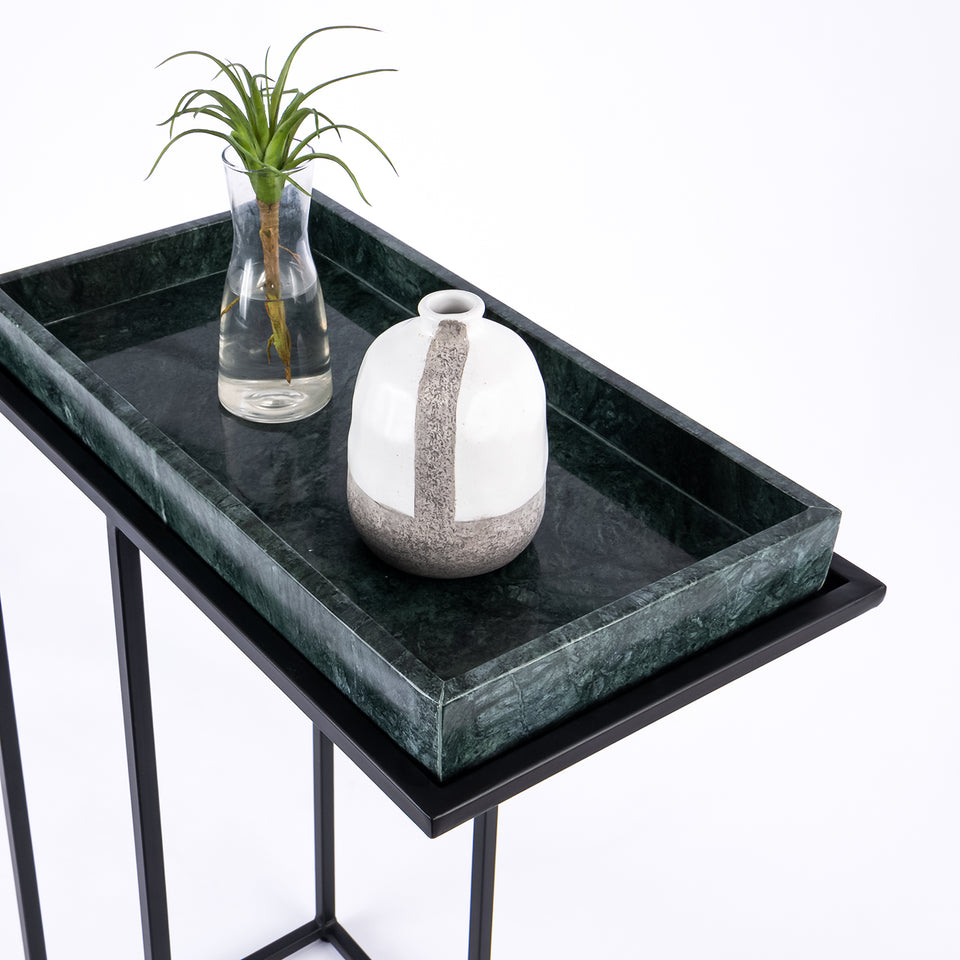 Rectangular Tray C-Table Black Base
