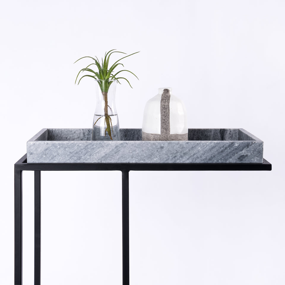 Rectangular Tray C-Table Black Base