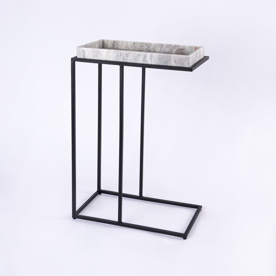 Rectangular Tray C-Table Black Base