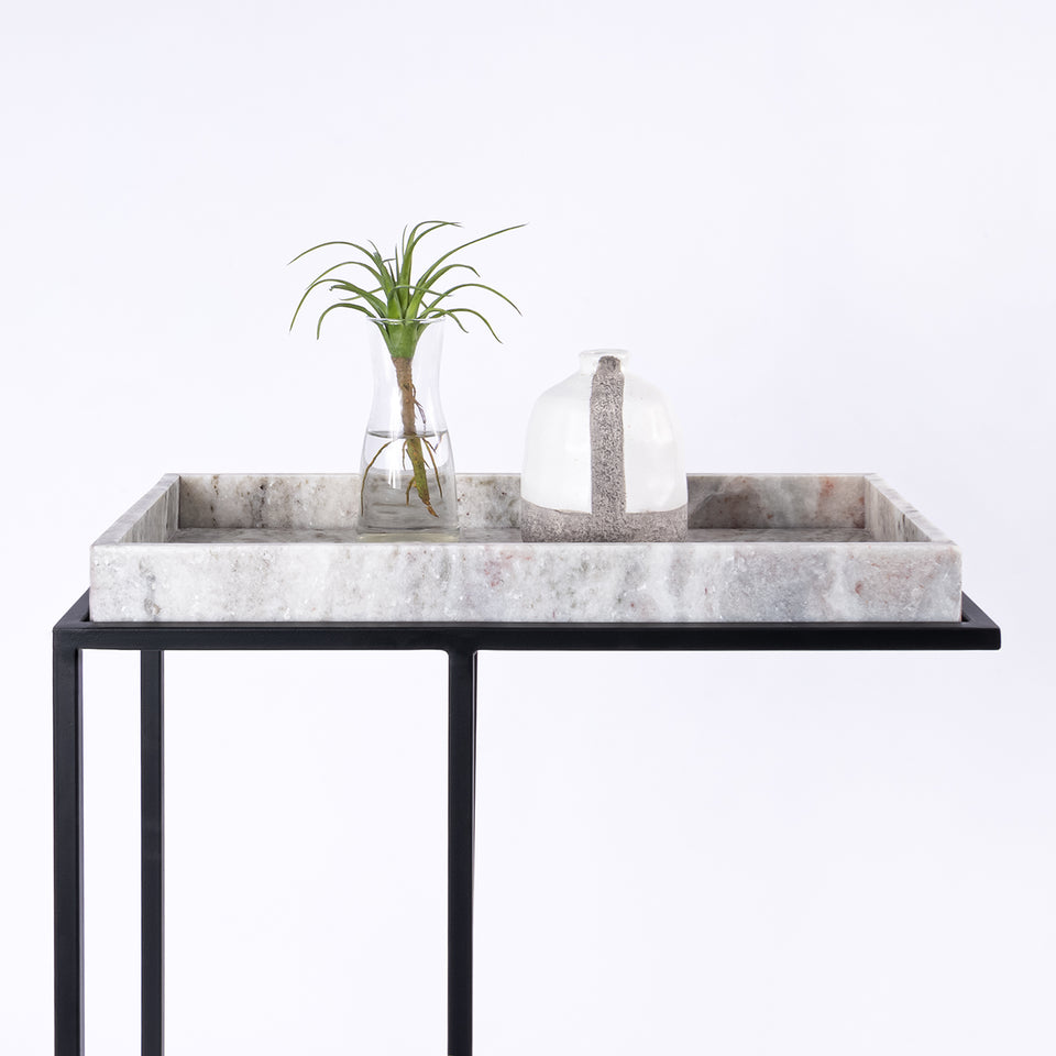 Rectangular Tray C-Table Black Base