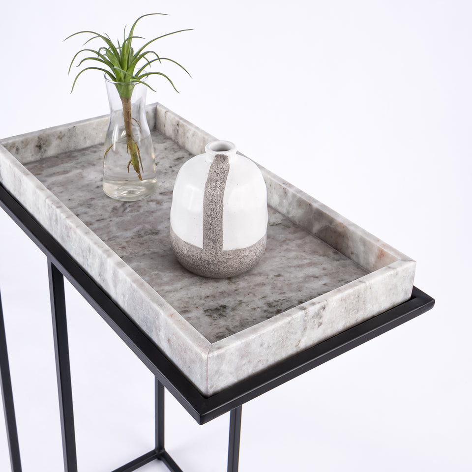 Rectangular Tray C-Table Black Base