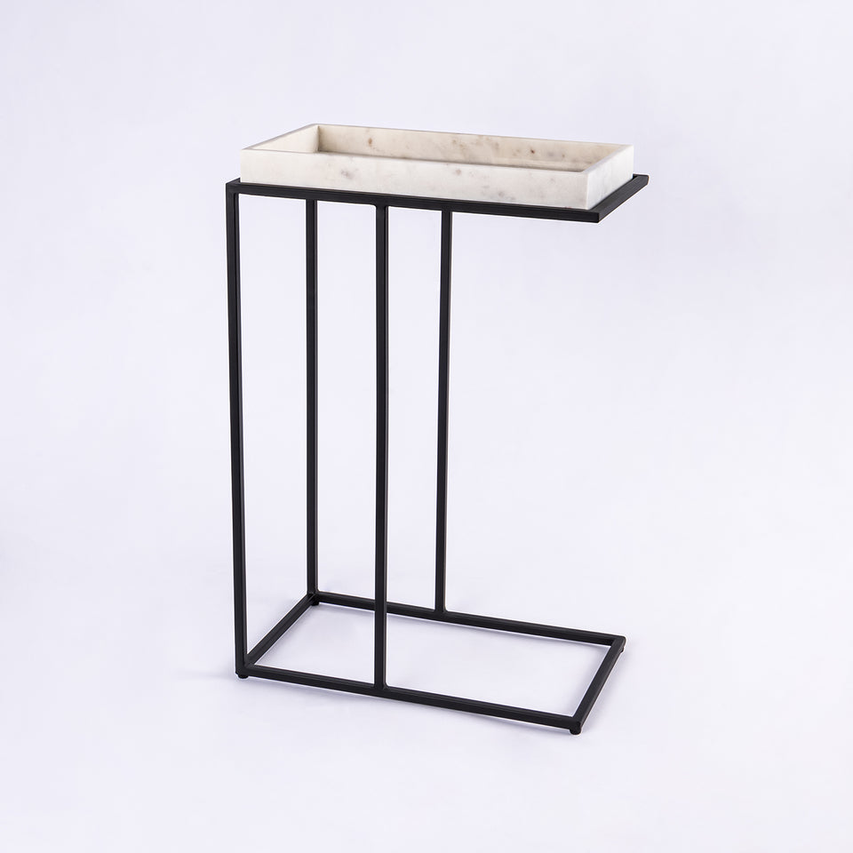 Rectangular Tray C-Table Black Base