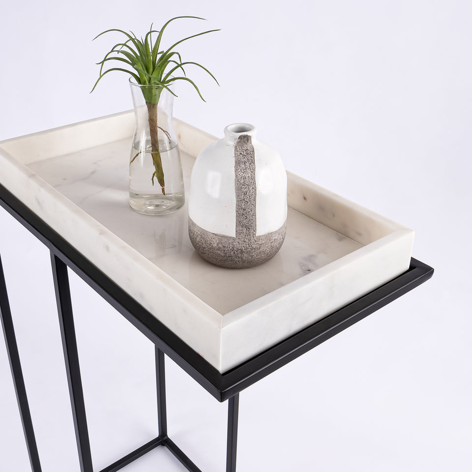 Rectangular Tray C-Table Black Base