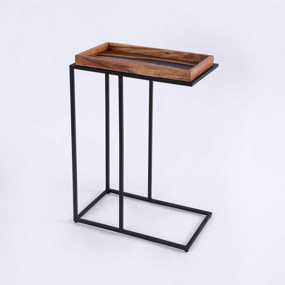 Rectangular Tray C-Table Black Base