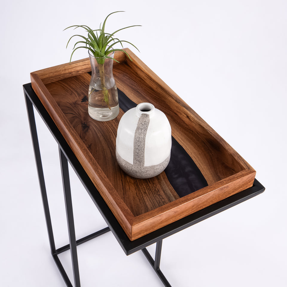 Rectangular Tray C-Table Black Base