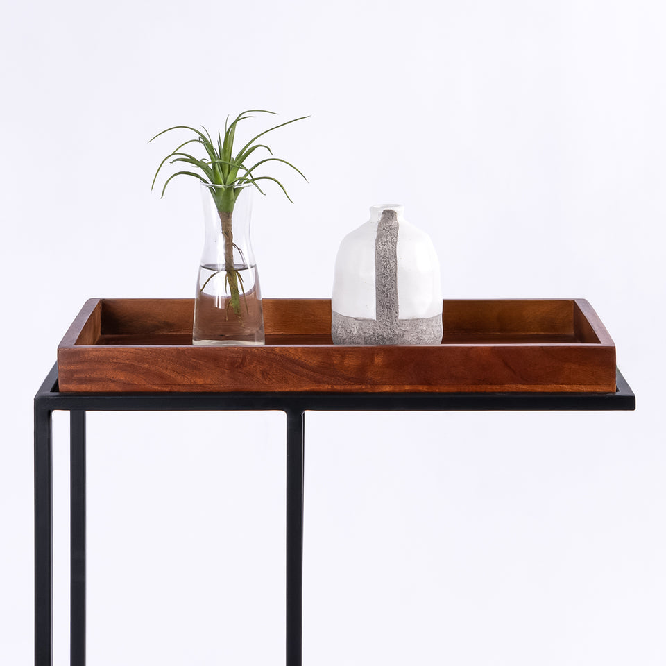 Rectangular Tray C-Table Black Base