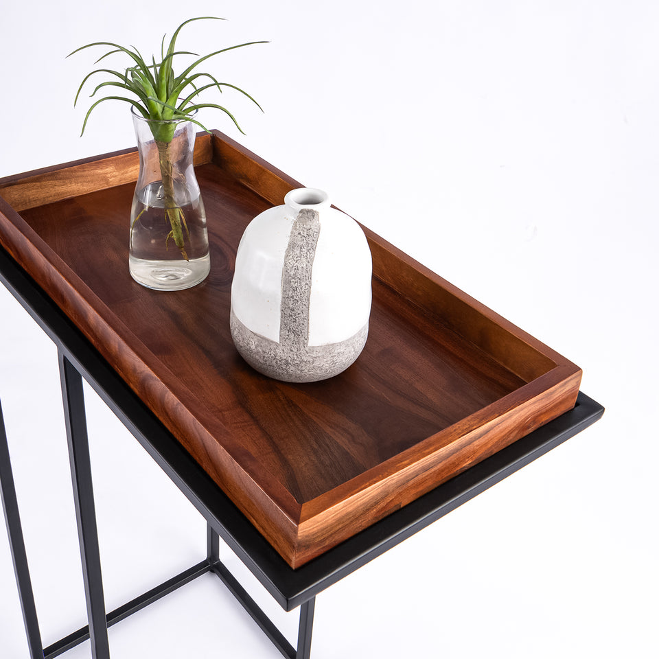 Rectangular Tray C-Table Black Base