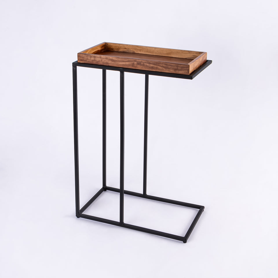 Rectangular Tray C-Table Black Base