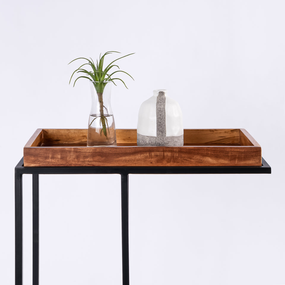 Rectangular Tray C-Table Black Base