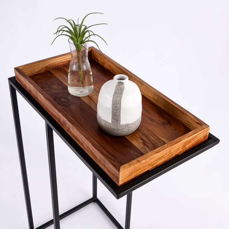 Rectangular Tray C-Table Black Base