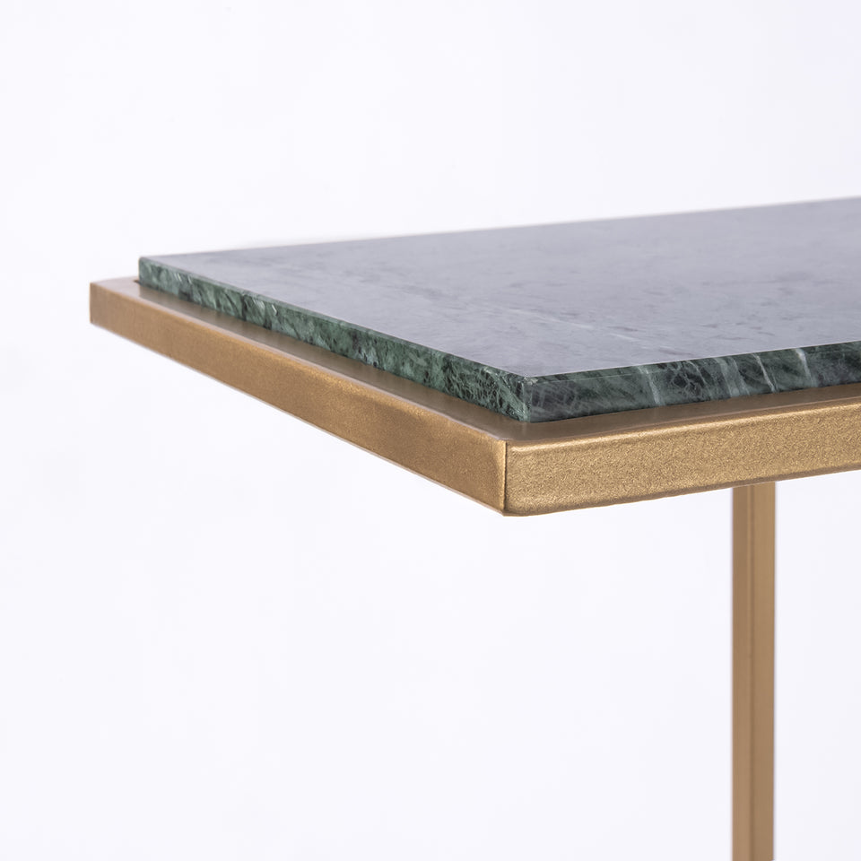 Rectangular C Table Gold Base