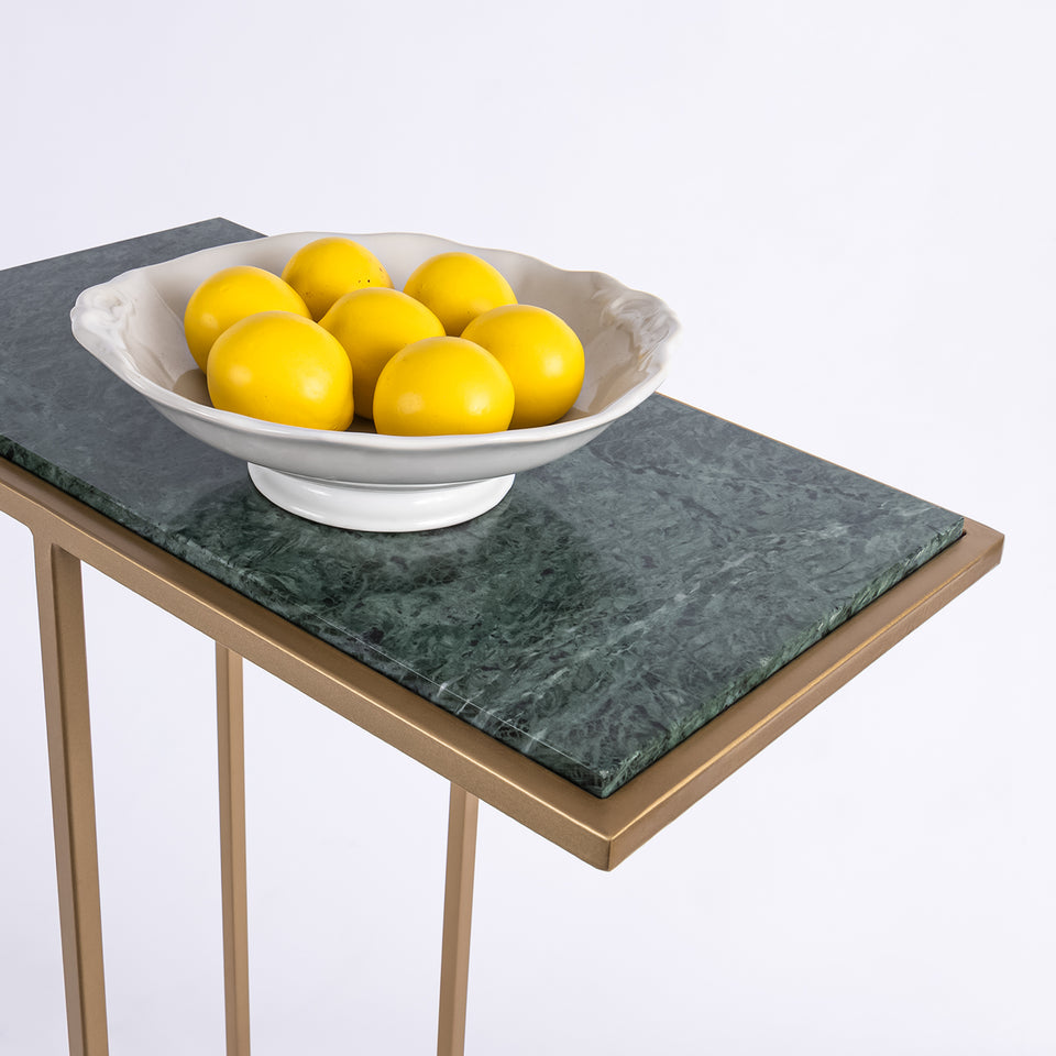 Rectangular C Table Gold Base
