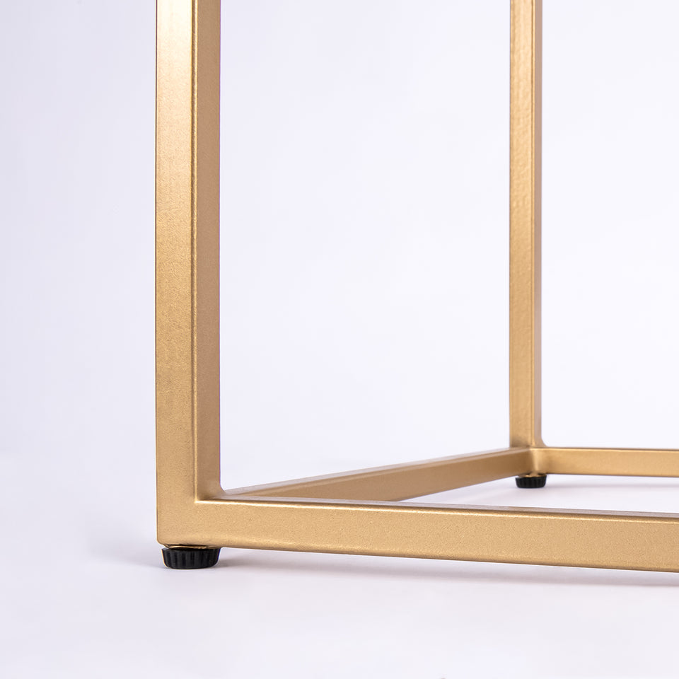 Rectangular C Table Gold Base