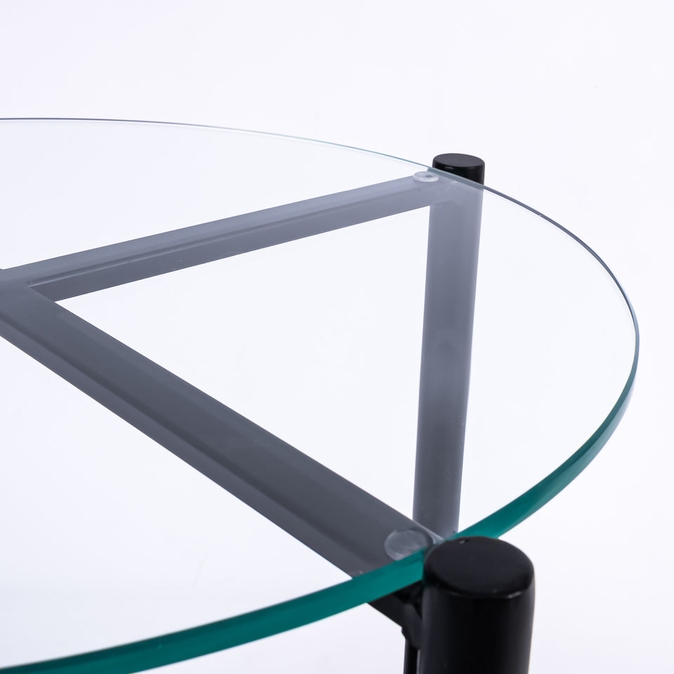 Transitional Black Base Round 2 Tier Table