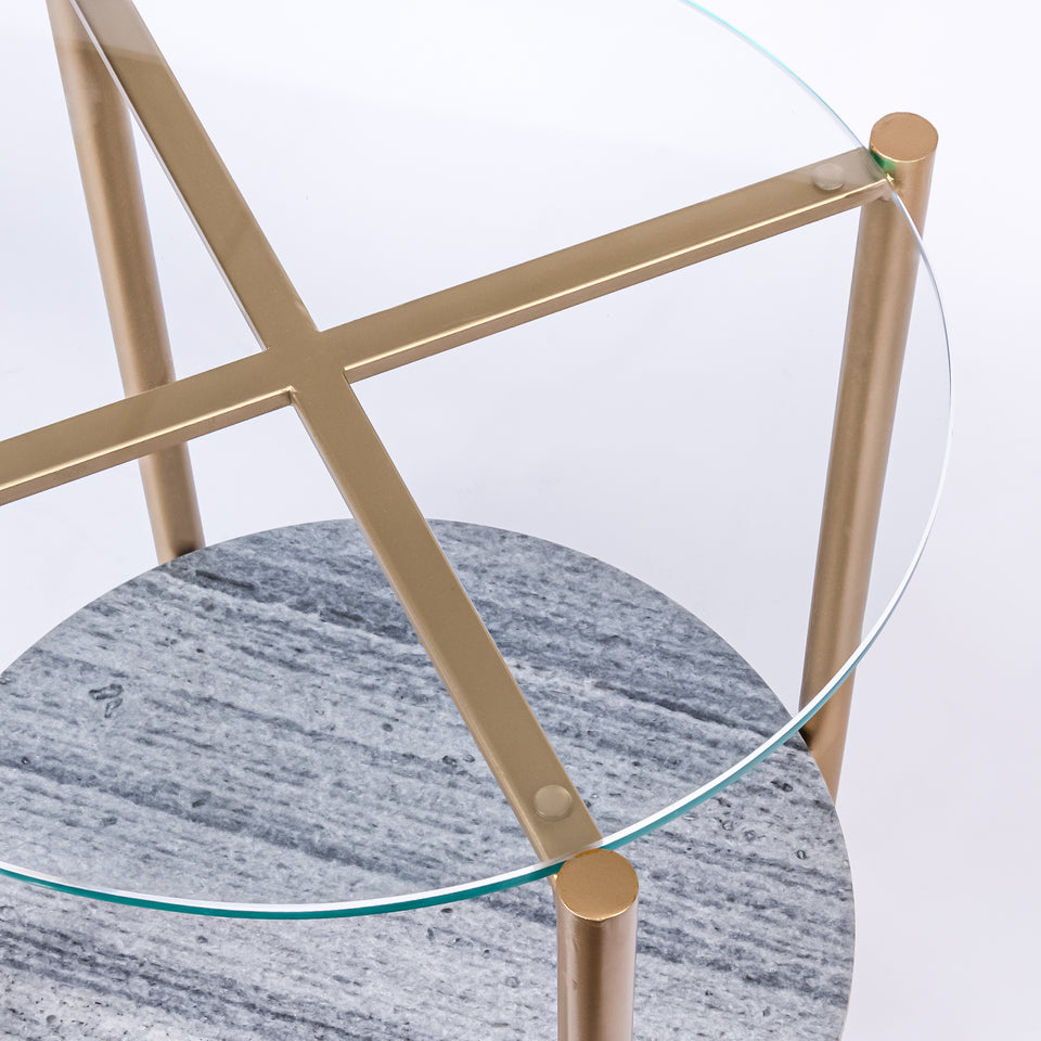 Transitional Gold Base Round 2 Tier Table