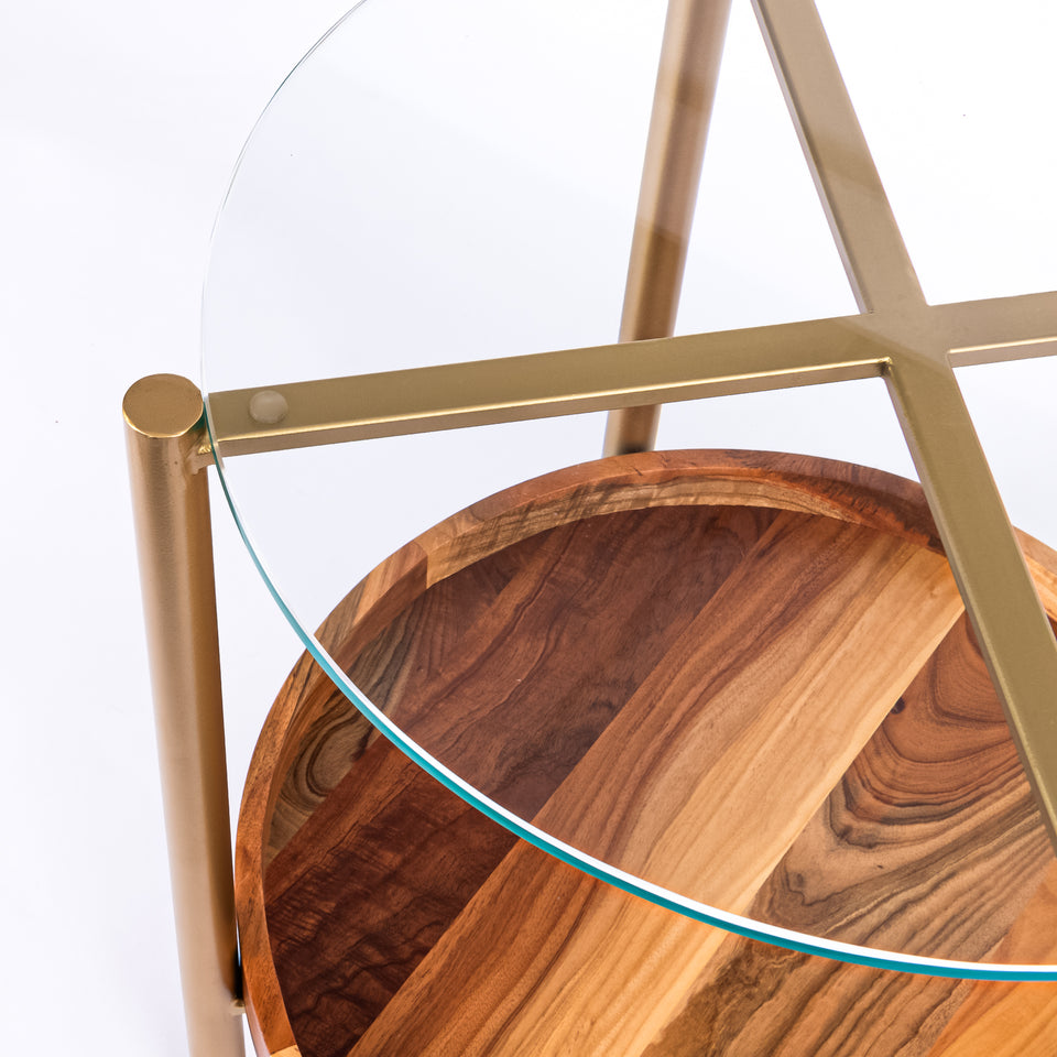 Transitional Gold Base Round 2 Tier Table