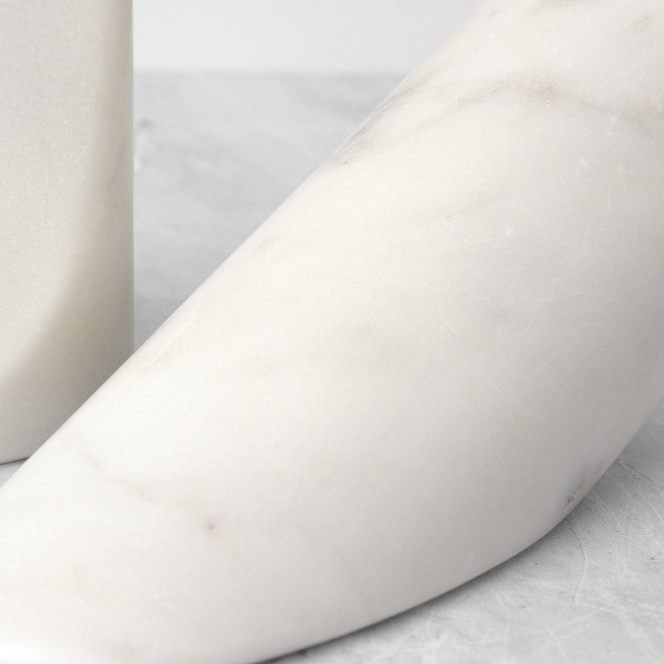 Cylindrical Marble Bookends