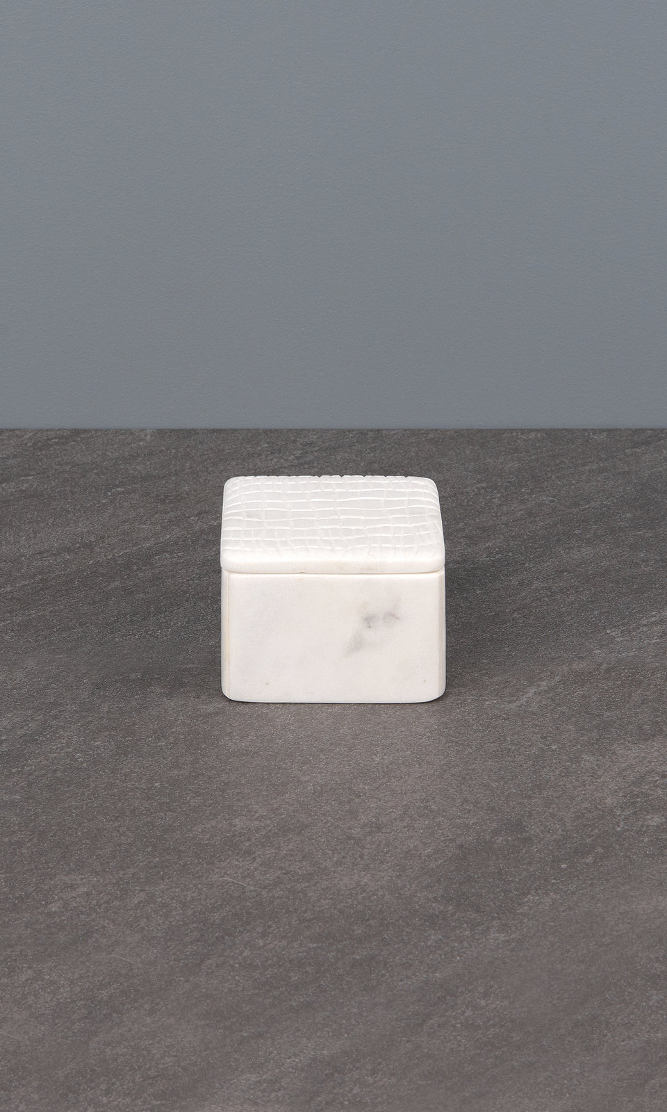 Croc Pattern Marble Box with Lid