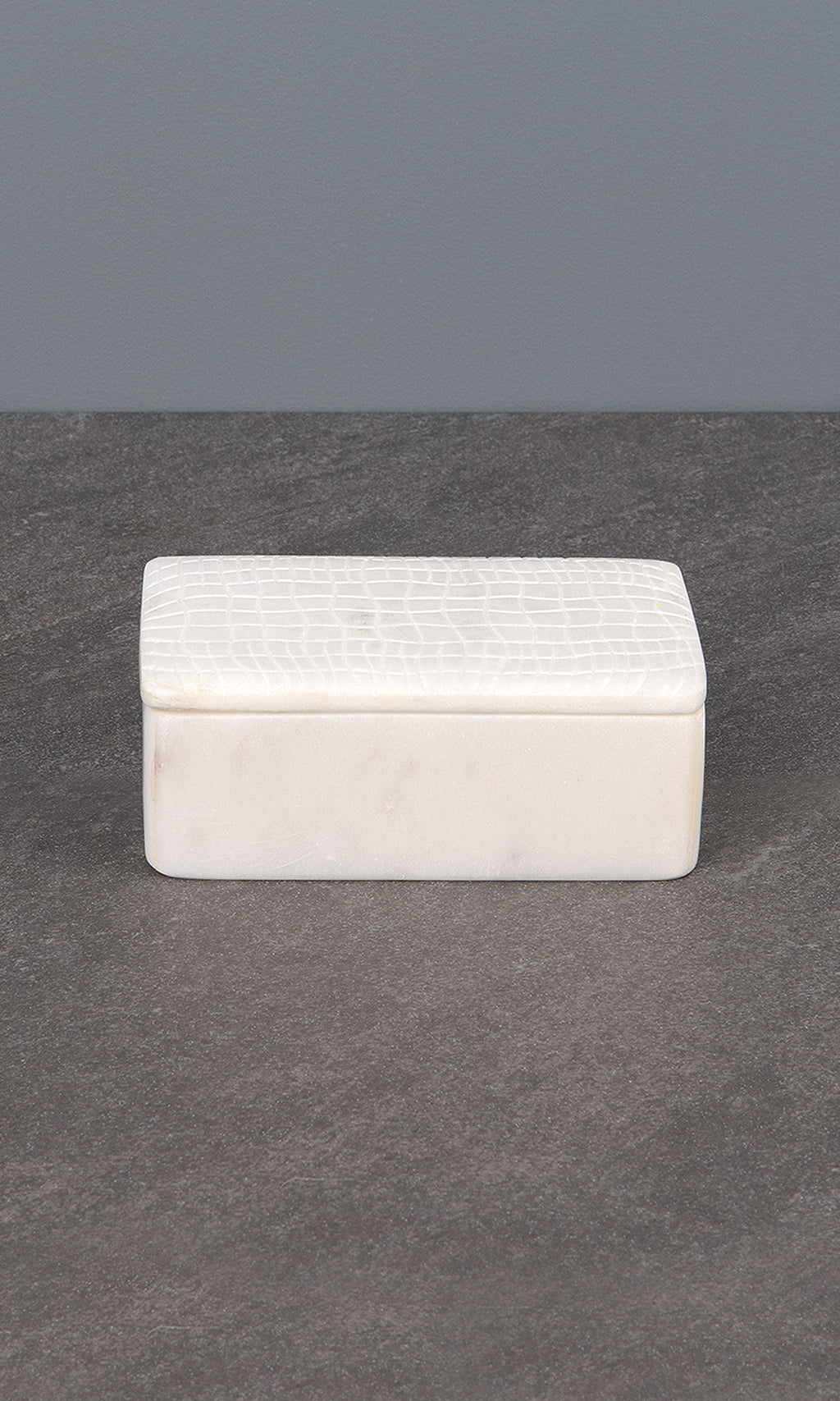 Croc Pattern Marble Box with Lid
