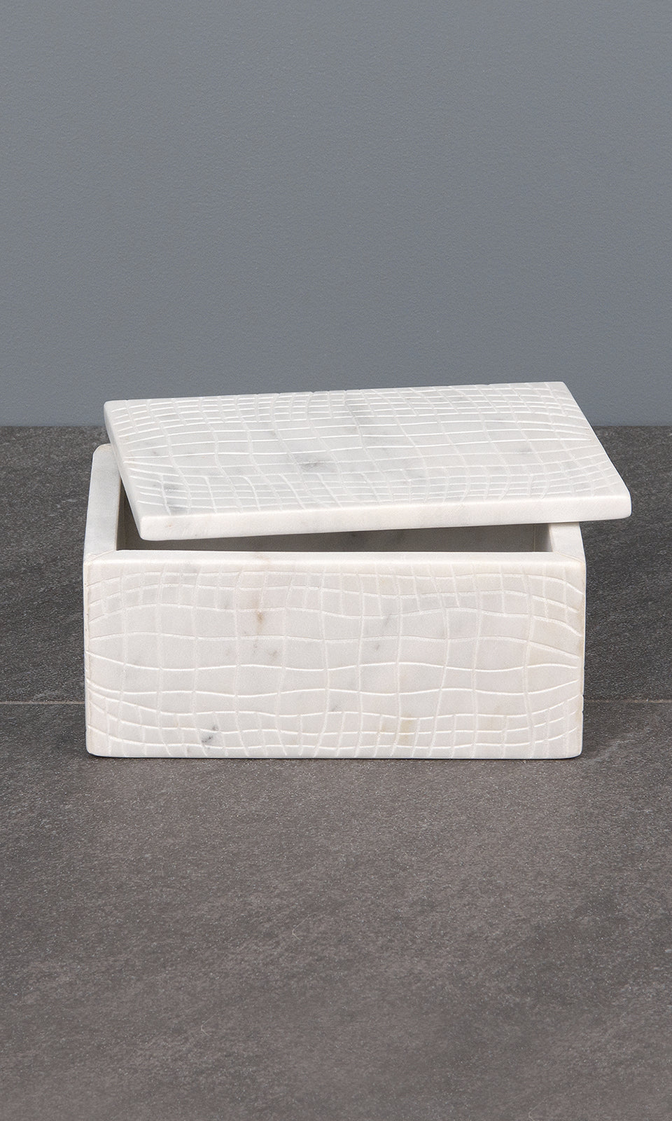 Croc Pattern Marble Box with Lid