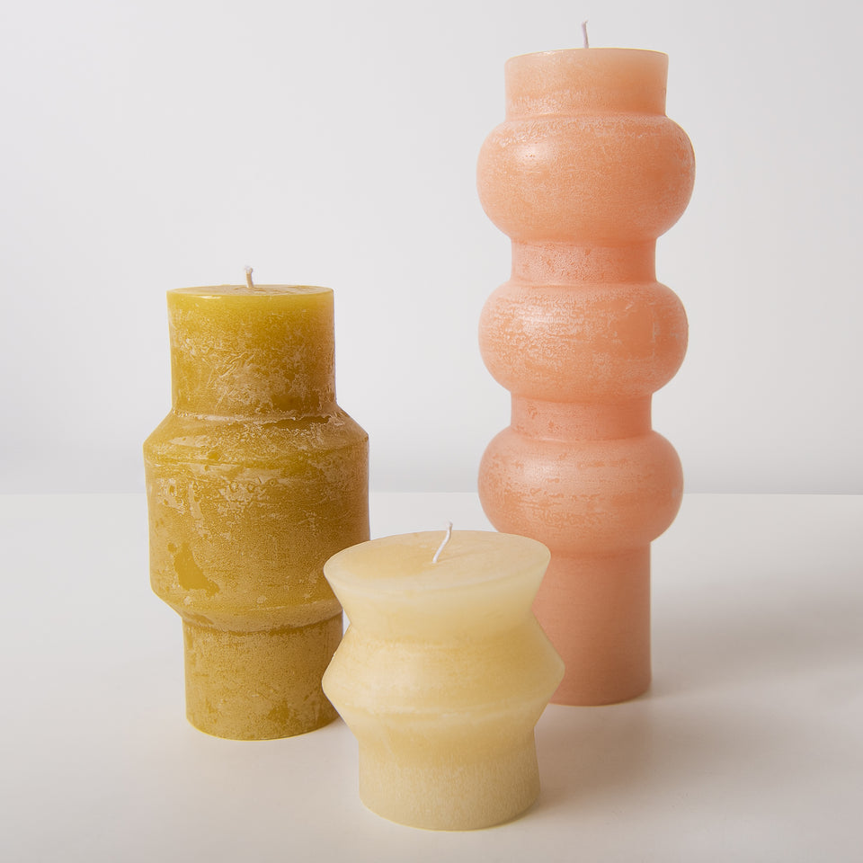 Sculptural Pillar Candle