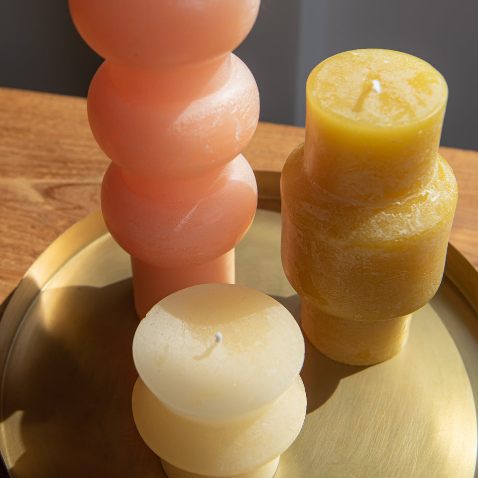 Sculptural Pillar Candle